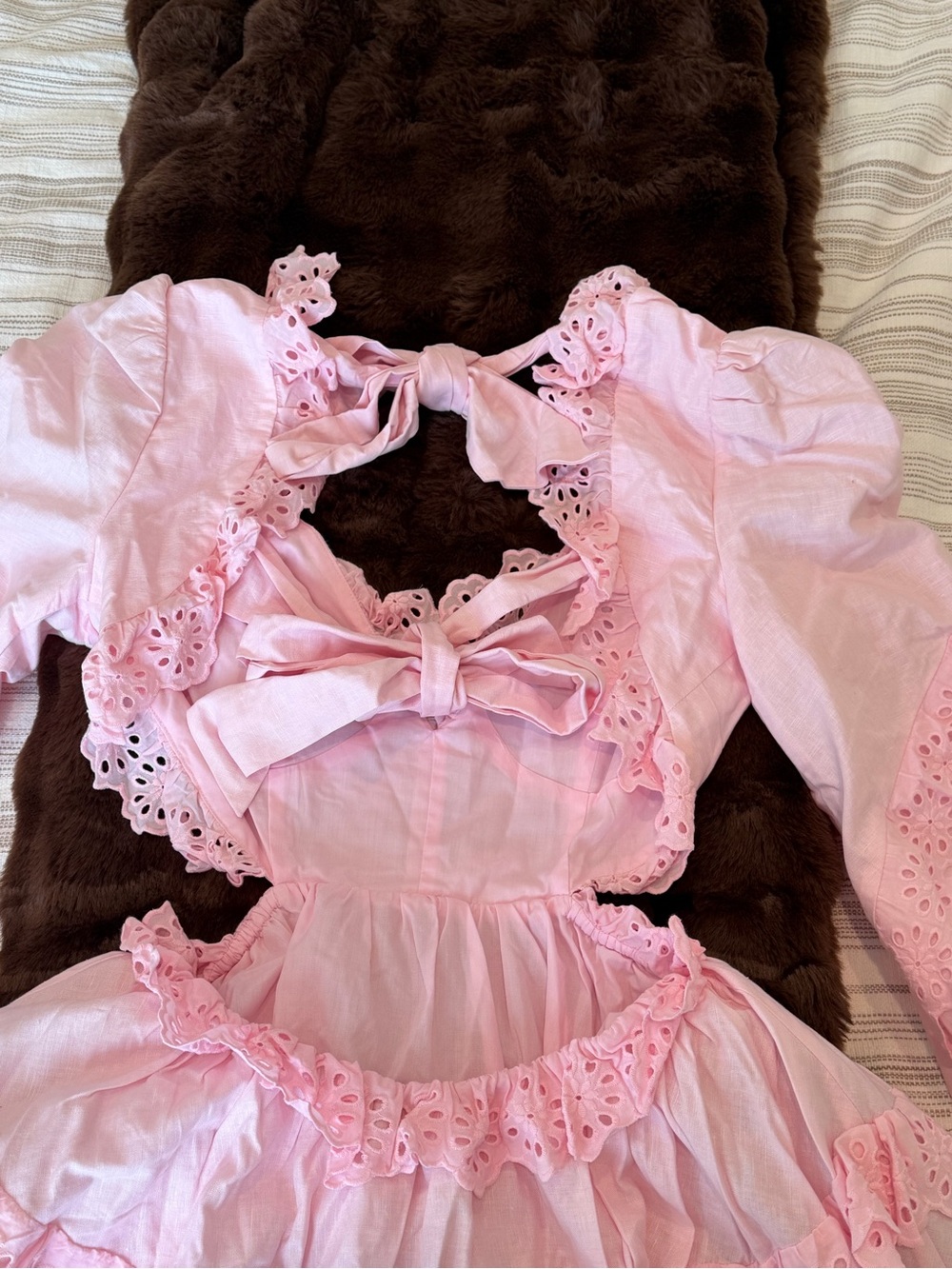 ASOS Pink Layered Ruffle Dress - Picture 3 of 6